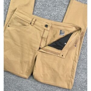Myles Pants Men's Large Khaki Tour Performance Zip Pocket Trouser Lightweight